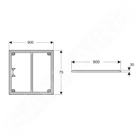 Geberit Setaplano - Cadre d'installation pour receveur de douche Setaplano 154.492.00.1