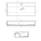 Sapho Quadrado - Lavabo à poser 960x440 mm, avec un trou pour robinet, granite noir AR466 Sapho Quadrado - Lavabo à poser 960x440 mm, avec un trou pour robinet, granite noir AR466