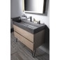 Sapho Quadrado - Lavabo à poser 960x440 mm, avec un trou pour robinet, granite noir AR466 Sapho Quadrado - Lavabo à poser 960x440 mm, avec un trou pour robinet, granite noir AR466