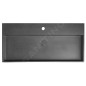 Sapho Quadrado - Lavabo à poser 960x440 mm, avec un trou pour robinet, granite noir AR466 Sapho Quadrado - Lavabo à poser 960x440 mm, avec un trou pour robinet, granite noir AR466
