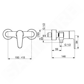 Hansa Vantis - Mitigeur de douche, chrome 52450163
