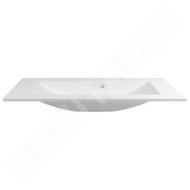 Sapho Yukon - Lavabo 1200x450 mm, avec trop-plein, 1 trous pour robinet, blanc YU121