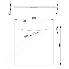 Bette Floor Side - Receveur de douche 100x100 cm, dust 3382-413