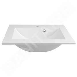 Sapho Yukon - Lavabo 600x450 mm, avec trop-plein, avec trou pour robinet, blanc YU060