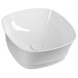 Sapho Idea - Lavabo, 430x430 mm, sans trou pour robinetterie, blanc WH100 Sapho Idea - Lavabo, 430x430 mm, sans trou pour robinetterie, blanc WH100