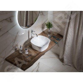 Sapho Idea - Lavabo, 430x430 mm, sans trou pour robinetterie, blanc WH100