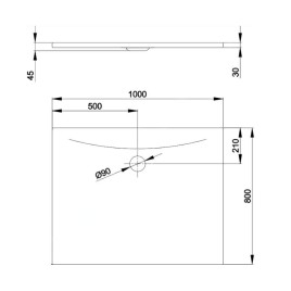 Bette Floor Side - Receveur de douche 100x80 cm, Anti-Slip Pro, pergamon 3388-001AE