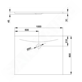 Bette Floor Side - Receveur de douche 100x80 cm, Anti-Slip Pro, dust 3388-413AE