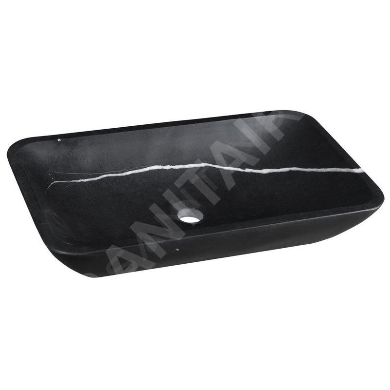 Sapho Blok - Vasque, 600x350 mm, sans trop-plein, noir mat 2401-39 Sapho Blok - Vasque, 600x350 mm, sans trop-plein, noir mat 2401-39