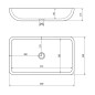 Sapho Blok - Vasque, 600x350 mm, sans trop-plein, noir mat 2401-39 Sapho Blok - Vasque, 600x350 mm, sans trop-plein, noir mat 2401-39