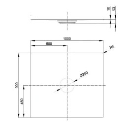 Bette Air - Receveur de douche 100x90 cm, BetteGlaze Plus, cachemire 7351-415PLUS