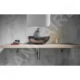 Sapho Attila - Vasque, diamètre 425 mm, avec trop-plein, cuivre métallique DK010