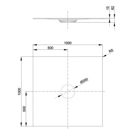 Bette Air - Receveur de douche 100x100 cm, blanc mat 7352-004
