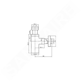 Sapho Siphons - Siphon de lavabo 1 1/4, sortie d'évacucation 32 mm, chrome SI411