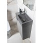 Sapho Small - Lave-mains 400x220 mm, sans trop-plein, un trou de robinetterie à droite, granite noir AR403
