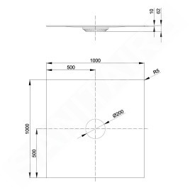Bette Air - Receveur de douche 100x100 cm, Anti-Slip Pro, crème 7352-441AE
