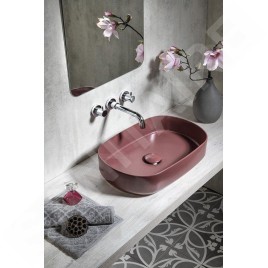 Sapho Infinity - Lavabo à poser, 550x360 mm, sans trop-plein, marron rouge 10NF65055-2R