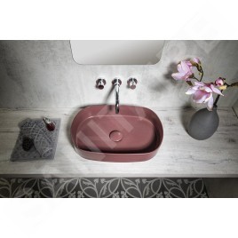 Sapho Infinity - Lavabo à poser, 550x360 mm, sans trop-plein, marron rouge 10NF65055-2R