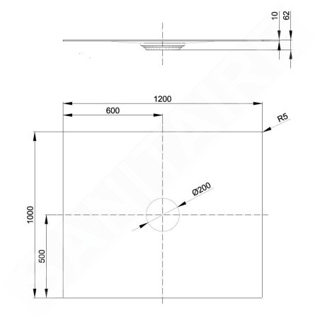 Bette Air - Receveur de douche 120x100 cm, blanc mat 7355-004
