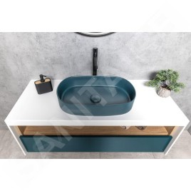 Sapho Infinity - Vasque à poser, 550x360 mm, sans trop-plein, vert 10NF65055-2P