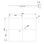 Bette Air - Receveur de douche 120x100 cm, Anti-Slip Pro, crème 7355-441AE