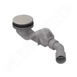 Bette Accessoires - Garniture de vidage pour receveurs de douche, sortie horizontale, silver B598-410