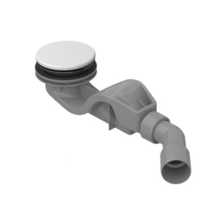 Bette Accessoires - Garniture de vidage pour receveurs de douche, sortie horizontale, snow B598-440