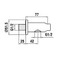 Laufen Accessoires de douche - Coude mural avec support, dorée mat brillant HF504778462000