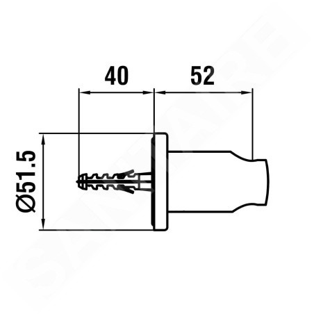 Laufen Accessoires de douche - Support de douche, dorée mat brillant HF504779462000