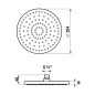 Jika Mio Style - Douche de tête, diamètre 25 mm, noir mat H3672F07162221