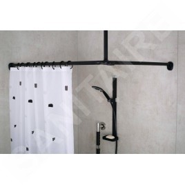 Sapho Accessoire Ridder - Barre de douche universelle, noire 59511