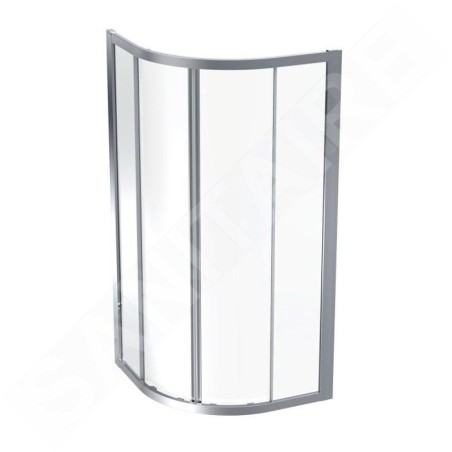 Geberit GEO - Cabine de douche 90x90 cm, argent/verre clair 560.121.00.2