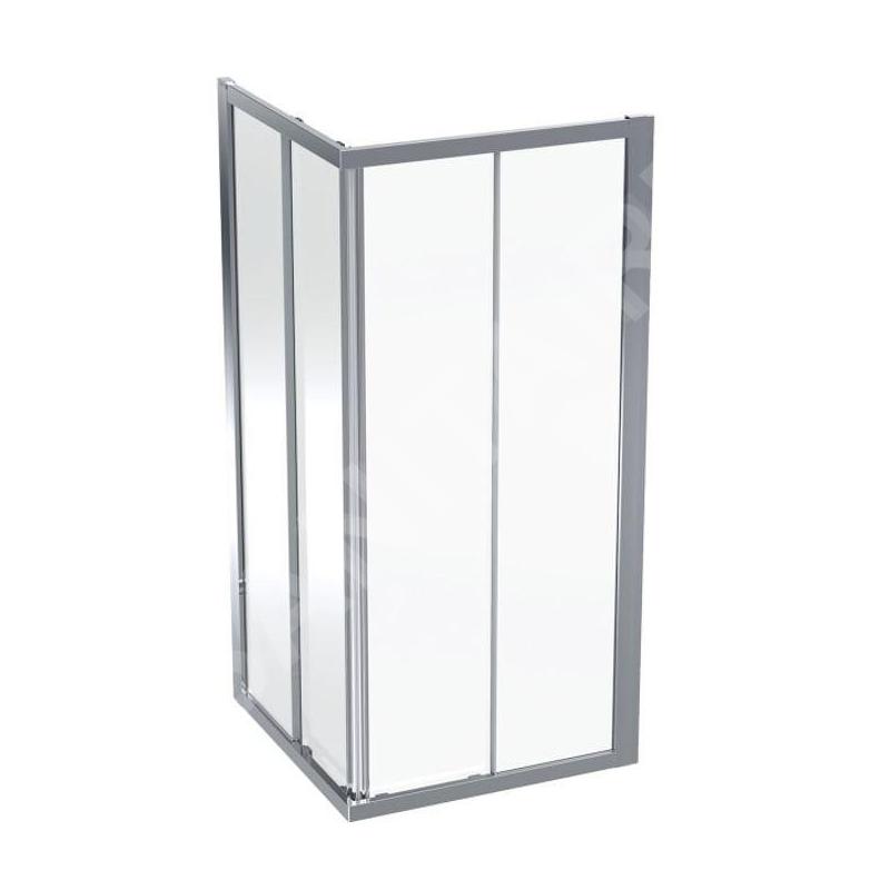 Geberit GEO - Cabine de douche 90x90 cm, argent/verre clair 560.122.00.2
