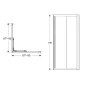 Geberit GEO - Cabine de douche 90x90 cm, argent/verre clair 560.122.00.2