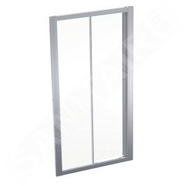 Geberit GEO - Porte de douche 100x190 cm, argent/verre clair 560.133.00.2
