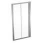 Geberit GEO - Porte de douche 100x190 cm, argent/verre clair 560.133.00.2