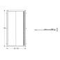 Geberit GEO - Porte de douche 100x190 cm, argent/verre clair 560.133.00.2