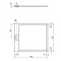 Ideal Standard i.Life - Receveur de douche 120x100 cm, Anti-Slip, gris T5228FS