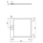 Ideal Standard i.Life - Receveur de douche 100x90 mm, Anti-Slip, gris T5231FS