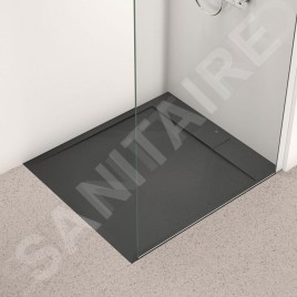 Ideal Standard i.Life - Receveur de douche 100x90 mm, Anti-Slip, noir T5231FV