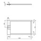 Ideal Standard i.Life - Receveur de douche 120x70 cm, Anti-Slip, noir T5233FV