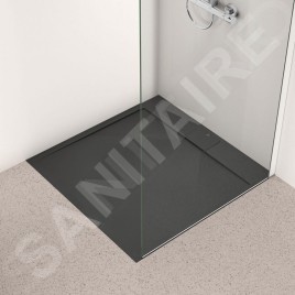 Ideal Standard i.Life - Receveur de douche 100x100 cm, Anti-Slip, noir T5234FV