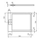 Ideal Standard i.Life - Receveur de douche 90x70 cm, Anti-Slip, noir T5237FV