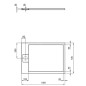Ideal Standard i.Life - Receveur de douche 100x70 cm, Anti-Slip, blanc T5240FR