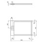 Ideal Standard i.Life - Receveur de douche 100x70 cm, Anti-Slip, noir T5240FV