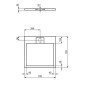 Ideal Standard i.Life - Receveur de douche 70x70 cm, Anti-Slip, noir T5246FV