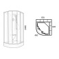 Ravak Supernova - Cabine de douche 81x81 cm, avec receveur et accessoires, blanc/verre clair 80644112Z1 Ravak Supernova - Cabine de douche 81x81 cm, avec receveur et accessoires, blanc/verre clair 80644112Z1