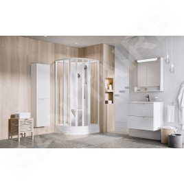 Ravak Supernova - Cabine de douche 81x81 cm, avec receveur et accessoires, blanc/verre clair 80644112Z1