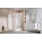 Ravak Supernova - Cabine de douche 81x81 cm, avec receveur et accessoires, blanc/Grape 80644112ZG Ravak Supernova - Cabine de douche 81x81 cm, avec receveur et accessoires, blanc/Grape 80644112ZG