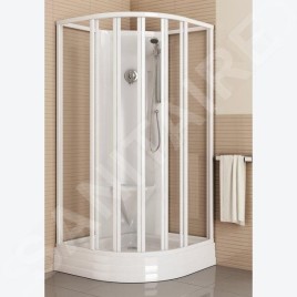 Ravak Supernova - Cabine de douche 91x91 cm, avec receveur et accessoires, blanc/Grape 80677112ZG